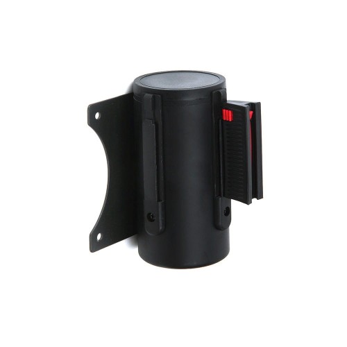 Głowica naścienna czarna z czarną taśmą zwijaną 270 cm J-EXTBE kasetka kaseta uchwyt ścienny ze zwijaną taśmą odgradzającą