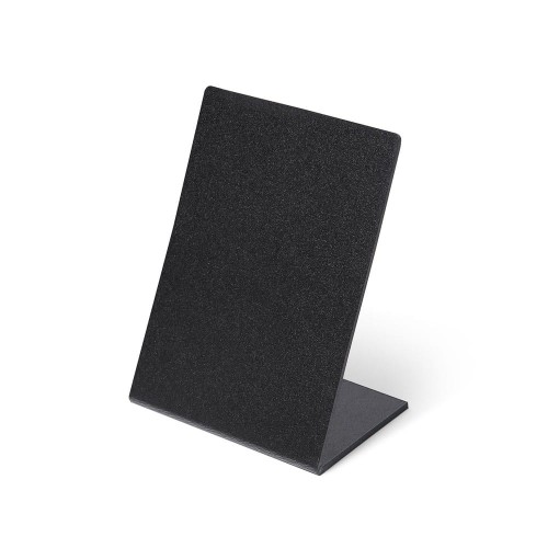 Stojak informacyjny kredowy A6 w kształcie L stojaczek z powierzchnią do pisania markerami kredowymi stojaczek do prezentacji oferty promocji cen cenówka kredowa