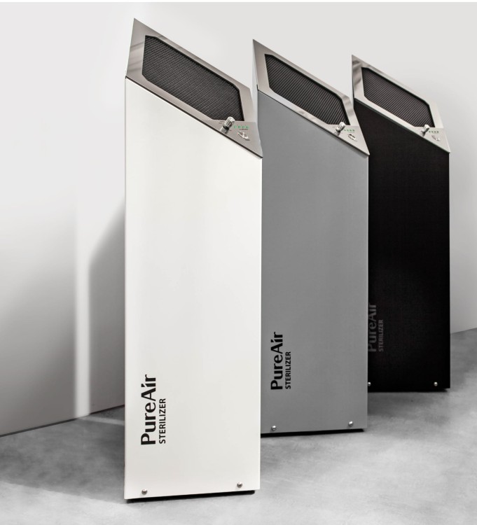 Oczyszczacz powietrza PureAir UV-C - Biały - Profesjonalny Przepływowy Sterylizator Oczyszczacz Powietrza