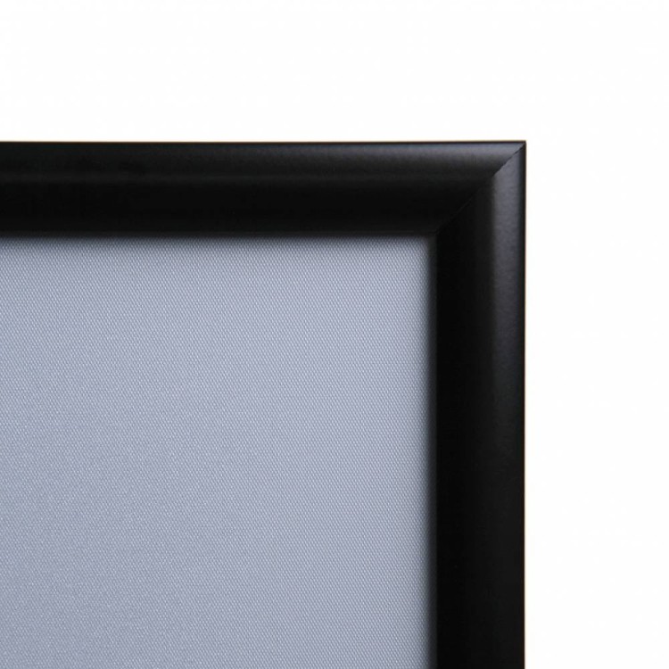 Ramka zatrzaskowa KRAST B1 (70,0 x 100,0 cm) aluminiowa czarna z ostrym prostym narożnikiem rama ramka plakatowa OWZ ścienna na plakat na zdjęcia profil 25 mm