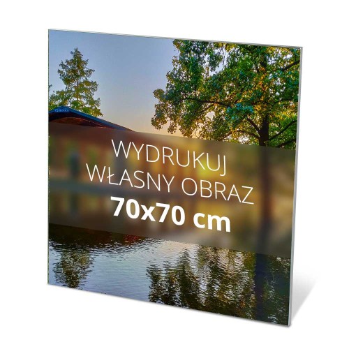 Obraz tekstylny 70 x 70 cm na ramie aluminiowej 20 mm z własnym wydrukiem i łatwym systemem wymiany