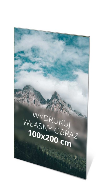 Obraz tekstylny ścienny 100 x 200 w ramie aluminiowej, łatwa wymiana wydruku