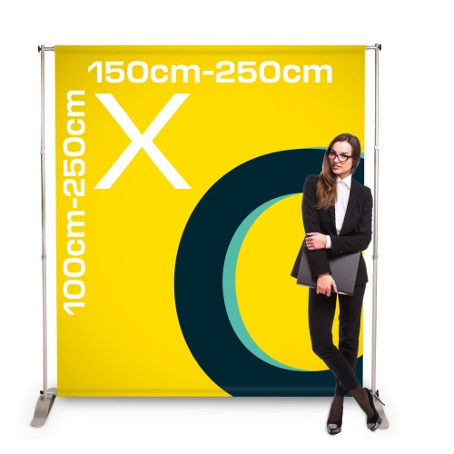 Ścianka reklamowa napinana Pegasus regulowana ścianka reklamowa 100x150 cm - 250x250 cm