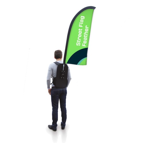 Street Flag - flaga mobilna, plecakowa - kształt FEATHER