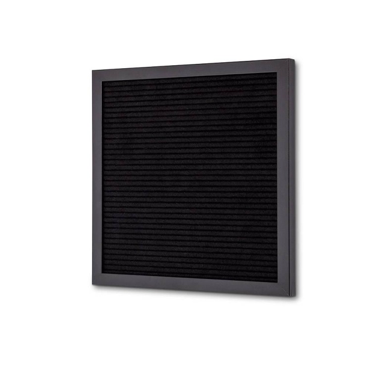 Czarna tablica literowa 30 x 30 cm z czarną ramą do użytku wewnętrznego wewnętrzna tablica literowa ogłoszeniowa tablica informacyjna tablica ogłoszeń