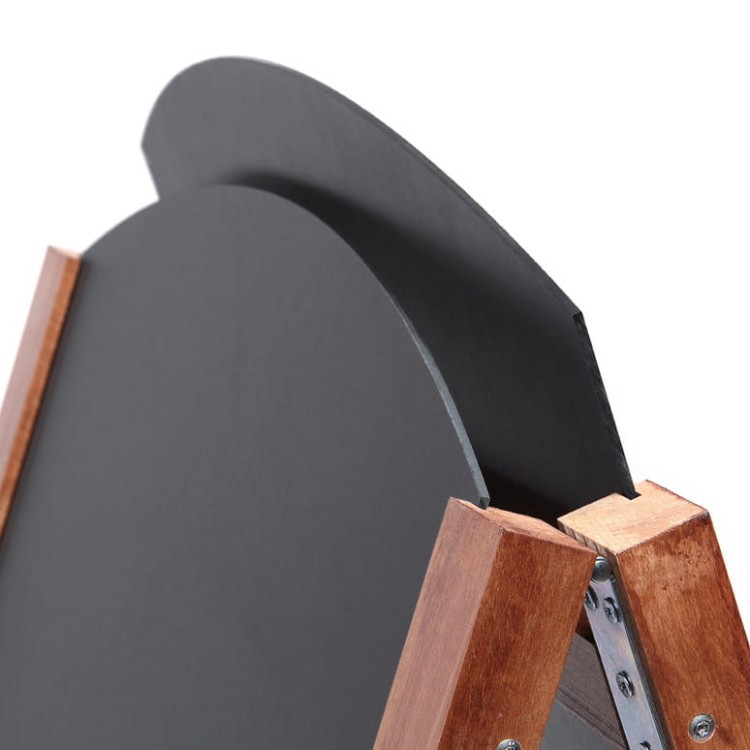 Drewniany potykacz kredowy 55 x 85 cm z wyciąganym panelem reklamowy potykacz kredowy do pisania markerami kredowymi