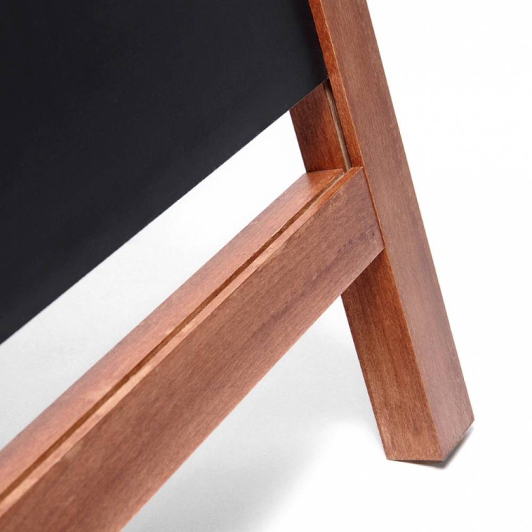 Drewniany potykacz kredowy 68 x 120 cm z wyciąganym panelem reklamowy potykacz kredowy do pisania markerami kredowymi