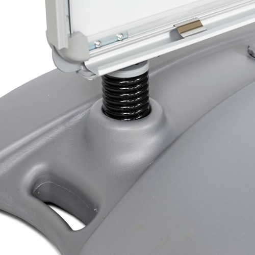 Potykacz reklamowy A0 OWZ Water Base - srebrny potykacz reklamowy z zatrzaskową ramą OWZ i podstawą napełnianą wodą