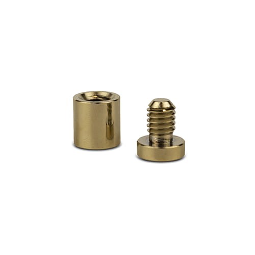 Dystans montażowy 19mm Ø Mosiądz Złoty 19x19