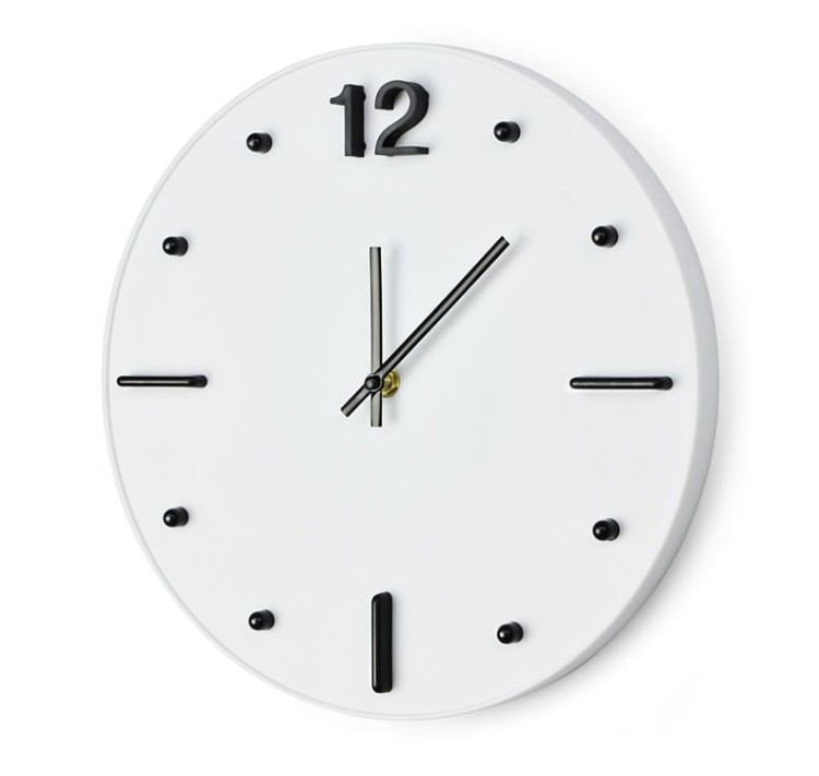 Zegar ścienny TECHNO biały