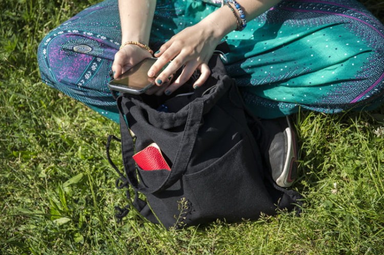 Worek na sznurkach PAMUK czarny