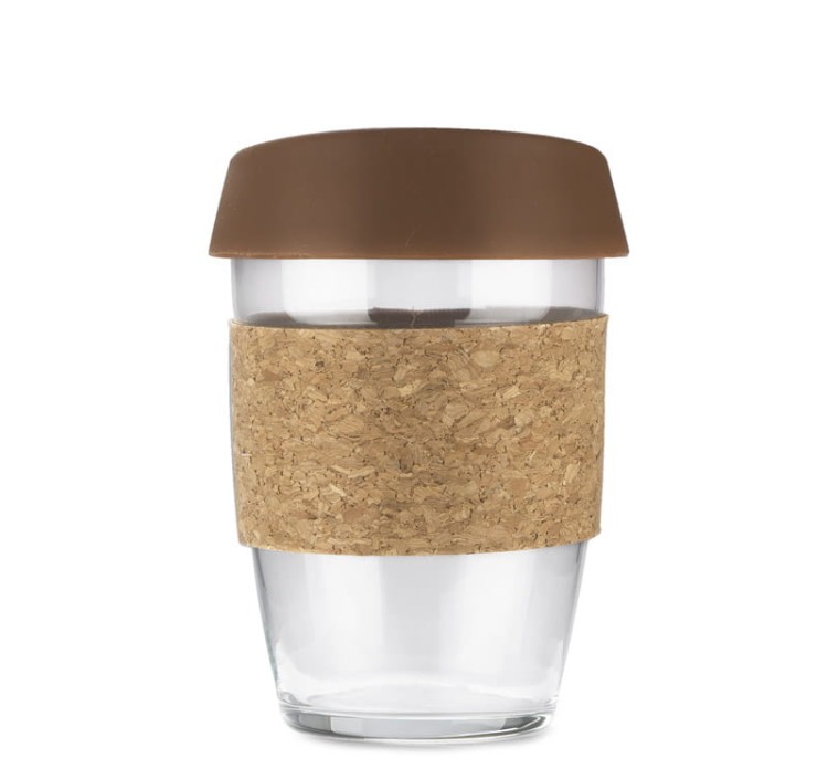 Kubek szklany SKLO 380 ml brązowy