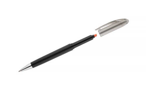 Długopis z zakreślaczem HILIG pomarańczowy