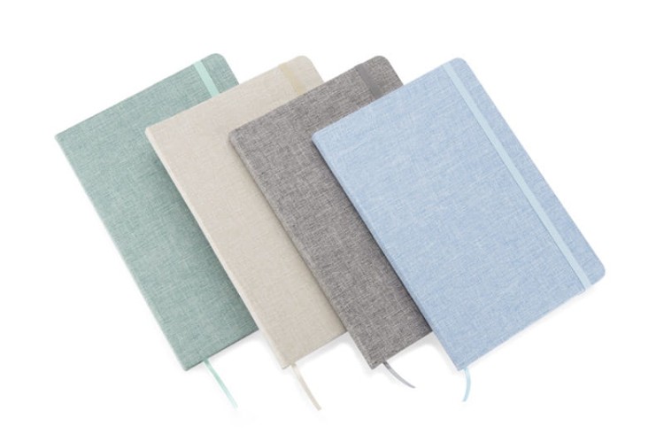 Notes z recyklingowanej bawełny BIVELLO A5 błękitny