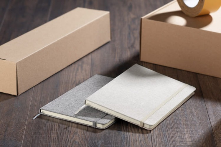 Notes z recyklingowanej bawełny BIVELLO A5 beżowy (naturalny)