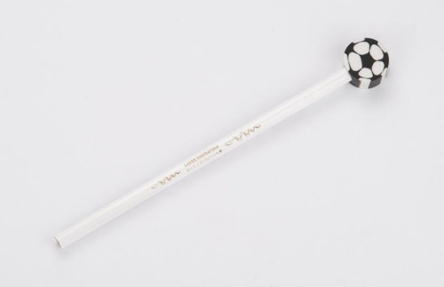 OŁÓWEK z gumką FUNNI MIX - Piłka biały