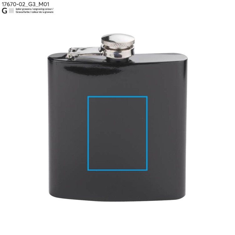 Piersiówka MORAY 180 ml czarny