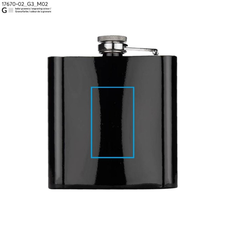 Piersiówka MORAY 180 ml czarny