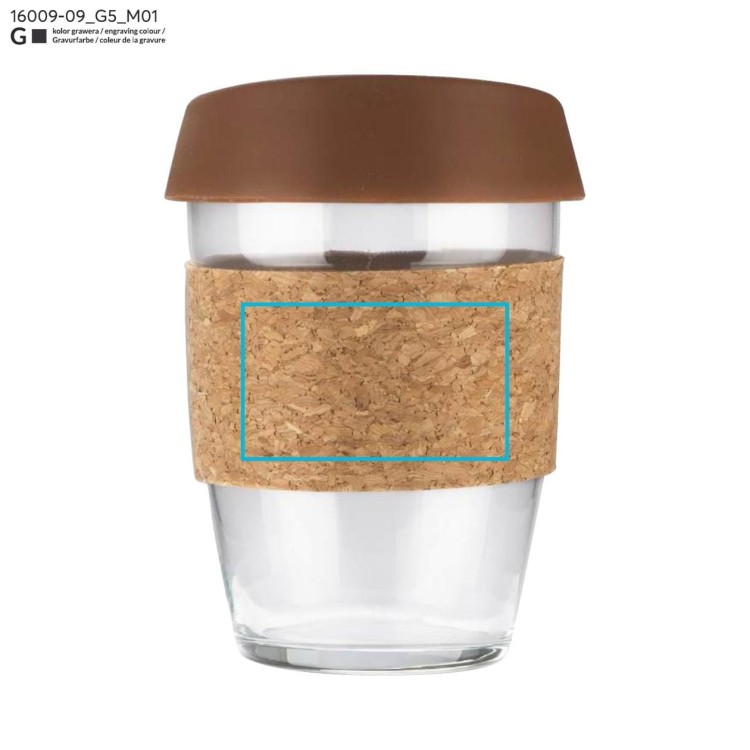 Kubek szklany SKLO 380 ml brązowy