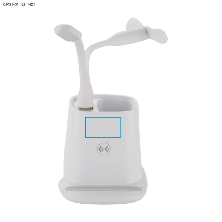 Przybornik z ładowarką indukcyjną BERGO biały