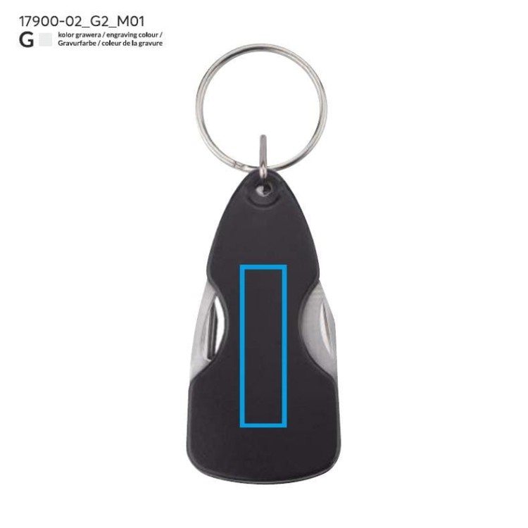 Brelok z narzędziami ATERO czarny