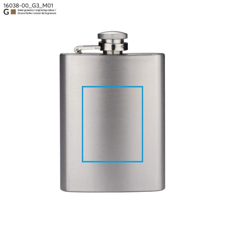 Piersiówka GLEN 110 ml srebrny