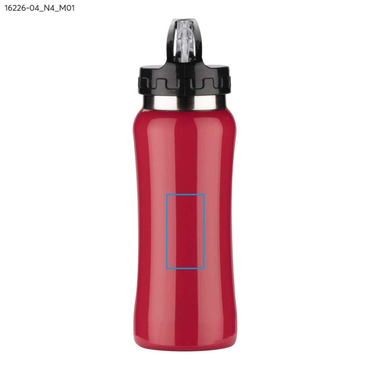 Bidon stalowy PATRO 600 ml czerwony