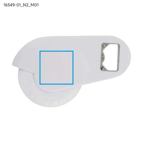 Nóż do pizzy z otwieraczem PEPPERONI biały