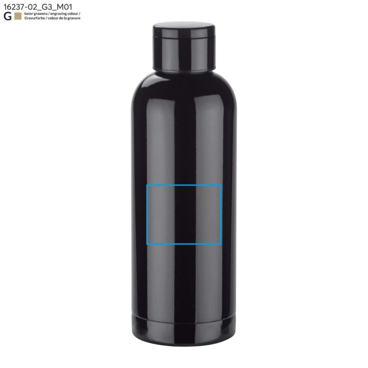 Butelka termiczna z termometrem CELIKA 500 ml czarny