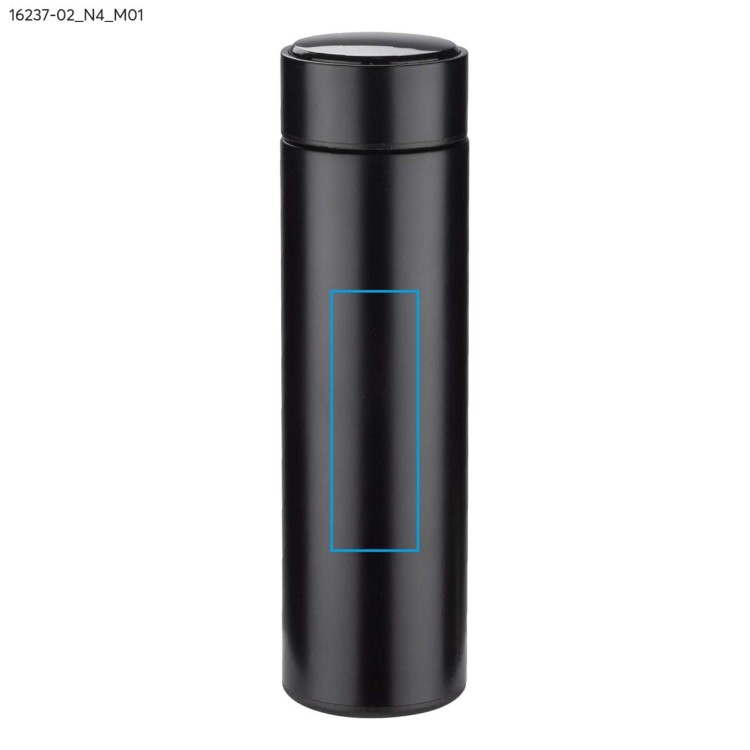 Butelka termiczna z termometrem LEDIKT 500 ml czarny