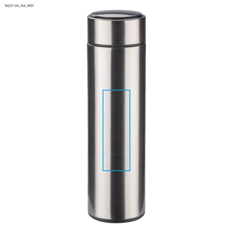 Butelka termiczna z termometrem LEDIKT 500 ml srebrny