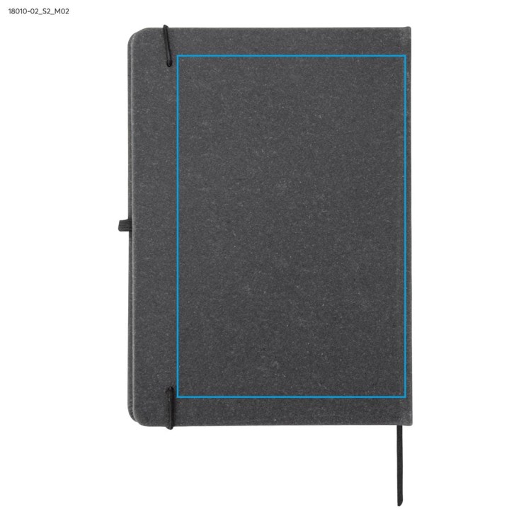 Notes z recyklingowanego PU, GLITZO A5 czarny