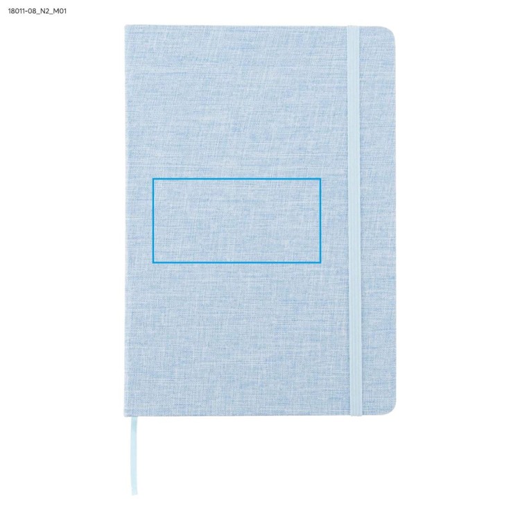 Notes z recyklingowanej bawełny BIVELLO A5 błękitny
