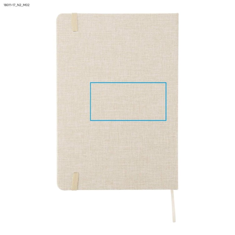 Notes z recyklingowanej bawełny BIVELLO A5 beżowy (naturalny)