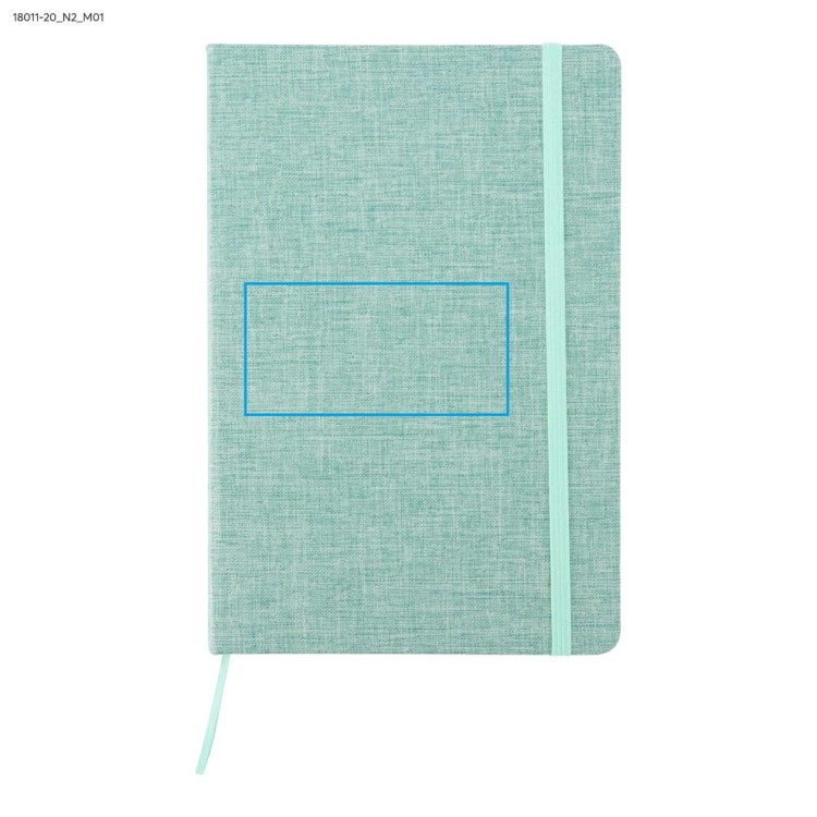 Notes z recyklingowanej bawełny BIVELLO A5 seledynowy