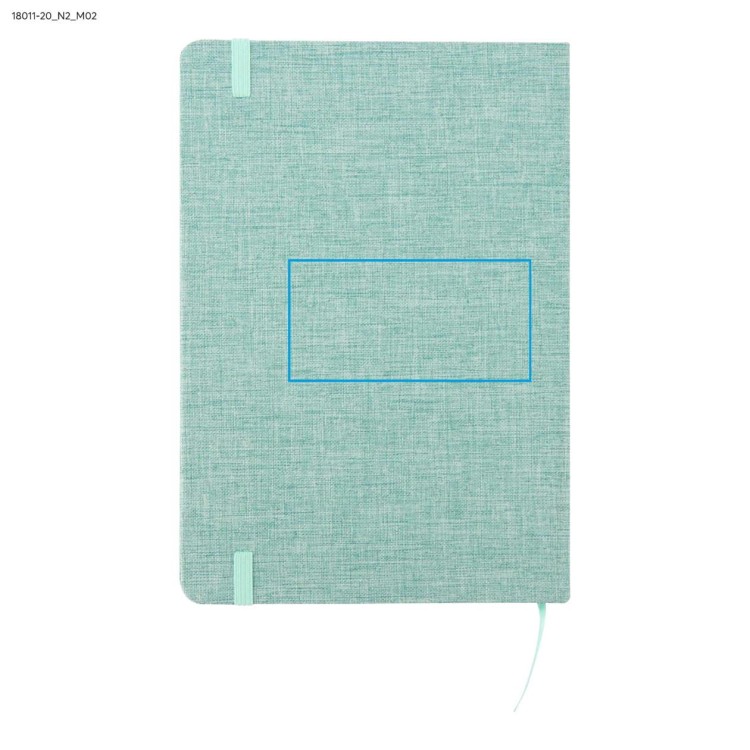 Notes z recyklingowanej bawełny BIVELLO A5 seledynowy