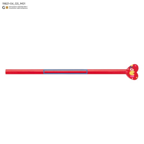 OŁÓWEK z gumką FUNNI MIX - Serce czerwony