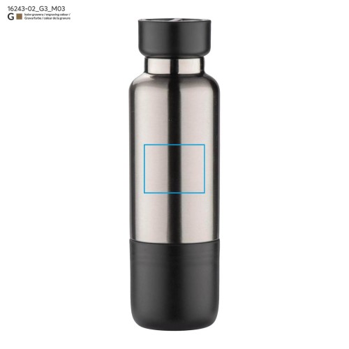 Butelka termiczna ze smyczką RON 500 ml czarny