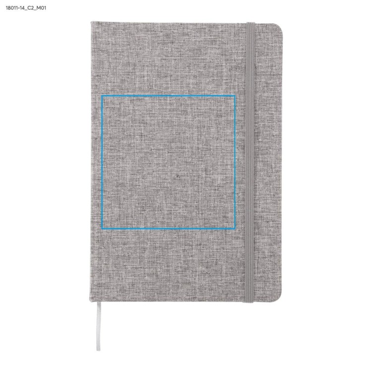 Notes z recyklingowanej bawełny BIVELLO A5 popielaty (szary)