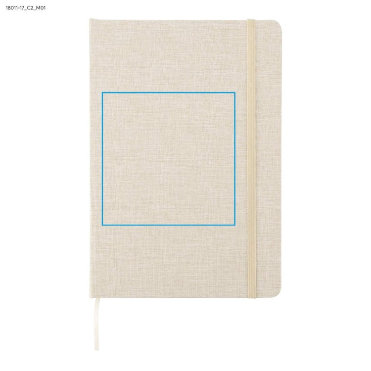 Notes z recyklingowanej bawełny BIVELLO A5 beżowy (naturalny)