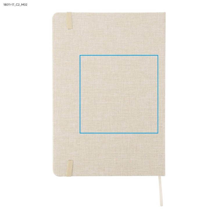 Notes z recyklingowanej bawełny BIVELLO A5 beżowy (naturalny)