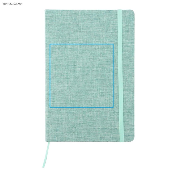 Notes z recyklingowanej bawełny BIVELLO A5 seledynowy