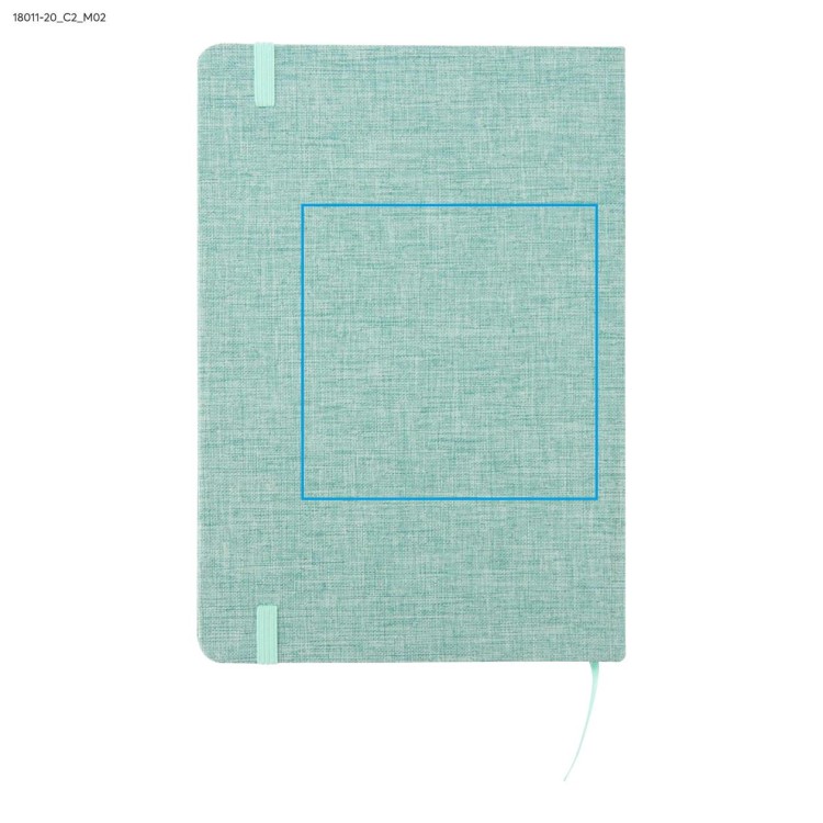 Notes z recyklingowanej bawełny BIVELLO A5 seledynowy