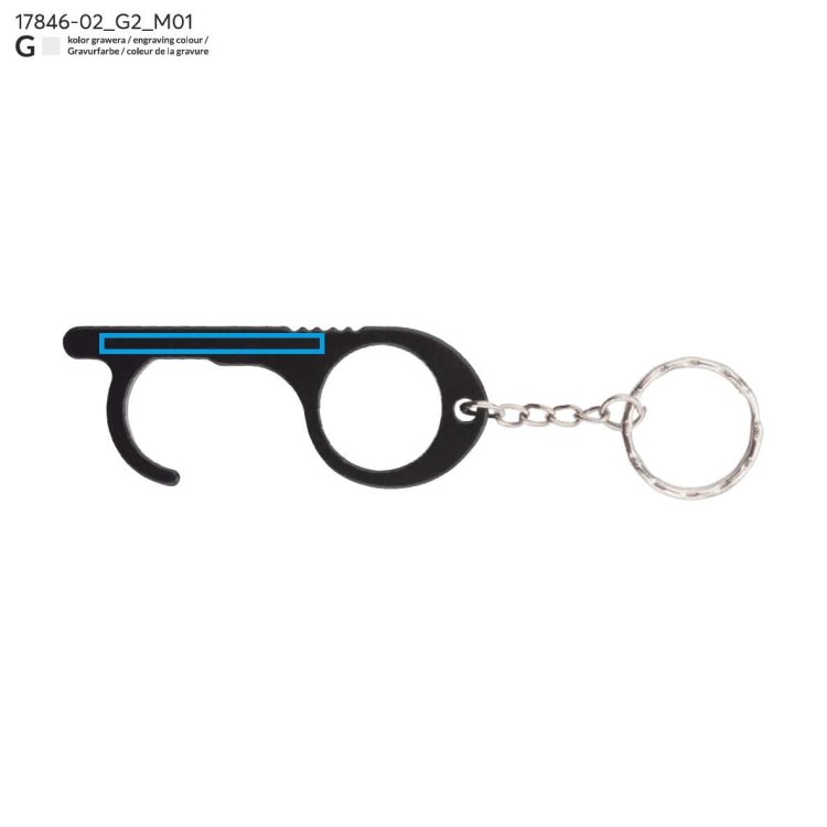 Brelok ANTI-TOUCH czarny