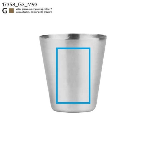 Zestaw kieliszków CHEERS 30 ml - 4 szt. srebrny