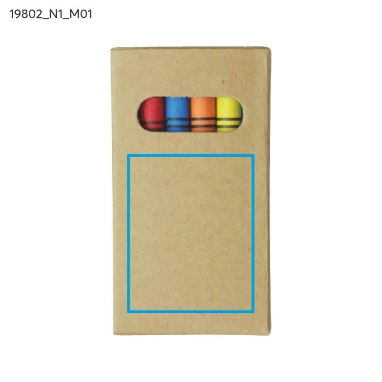 Kredki świecowe 6 szt. PICTA beżowy (naturalny)