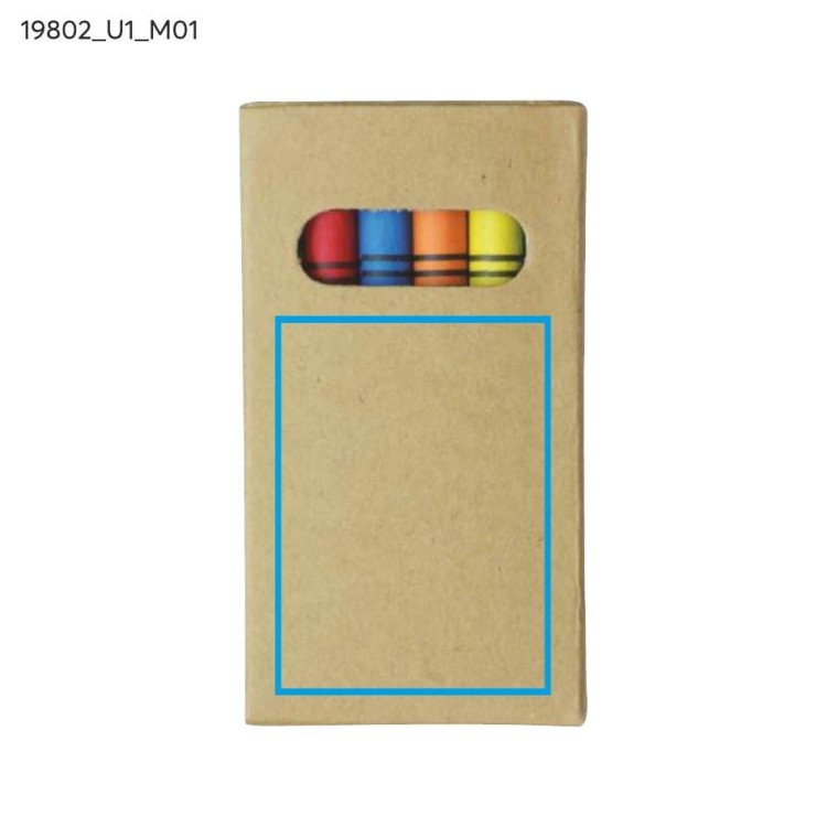 Kredki świecowe 6 szt. PICTA beżowy (naturalny)