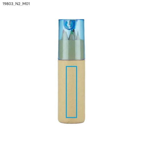 Kredki z temperówką 6 szt. FARVE beżowy (naturalny)