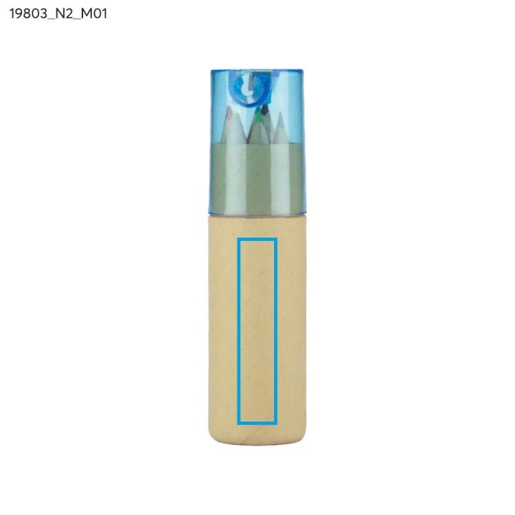 Kredki z temperówką 6 szt. FARVE beżowy (naturalny)