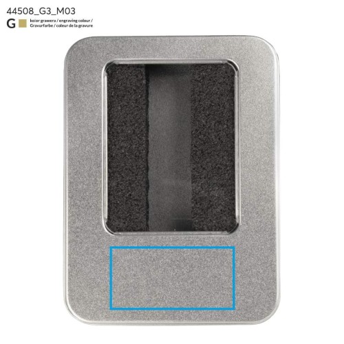 Puszka duża z wkładem na większą pamięć USB srebrny